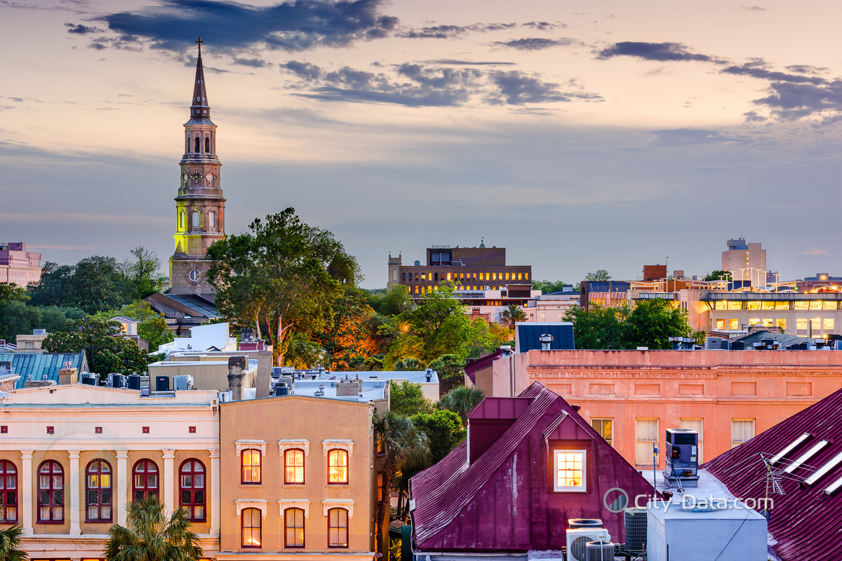 Charleston town skyline