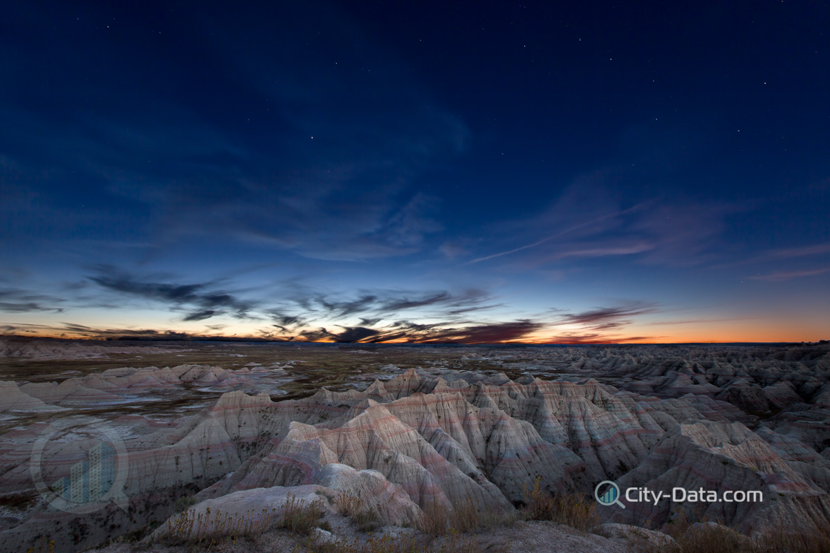 Mountains in the badlands of south dakota