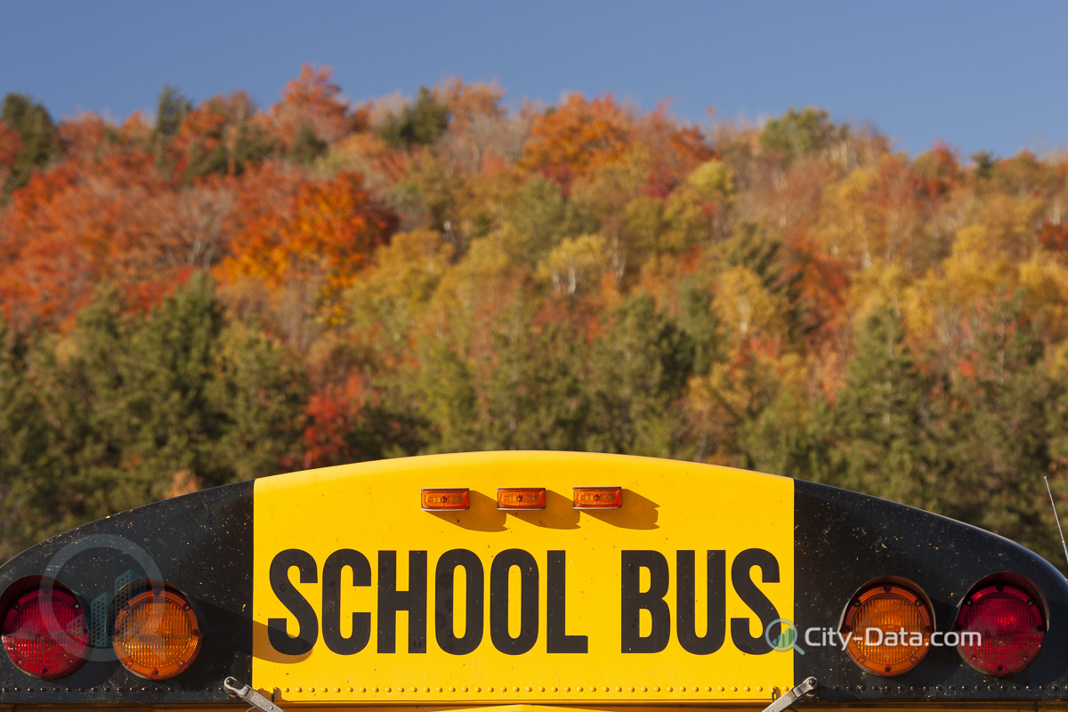 School bus at stowe vermont