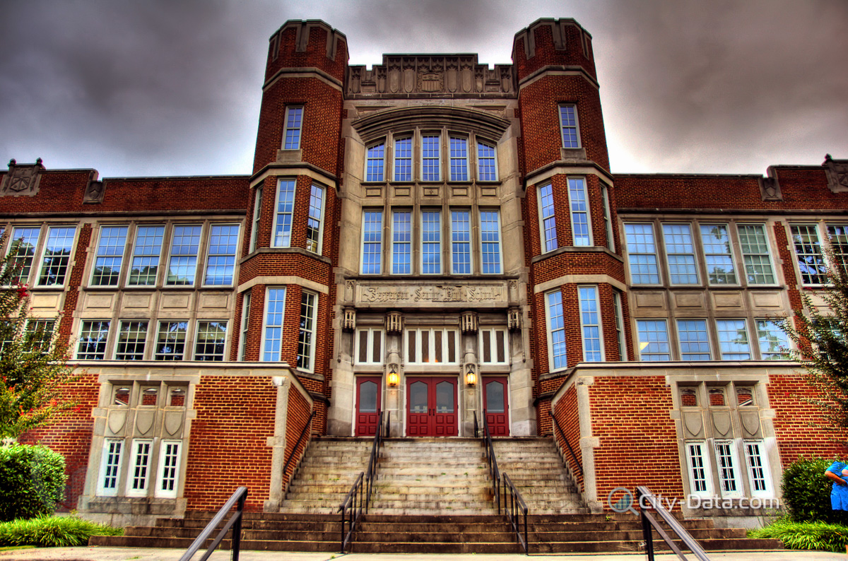 Old high school in downtown roanoke now called the jefferson center
