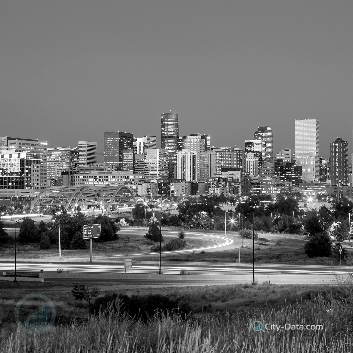 Denver in black and white