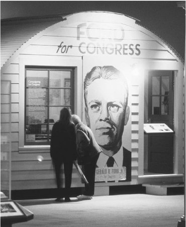Exhibits at the Gerald R. Ford Museum highlight Fords time in the presidency.